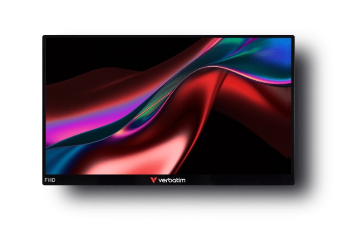 Verbatim 14" IPS FHD 1920x1080 HDR Portable Monitor USB-C & HDMI for Laptop, PS5, Xbox & Phone - Ultra Slim, Lightweight with Built-in Speaker