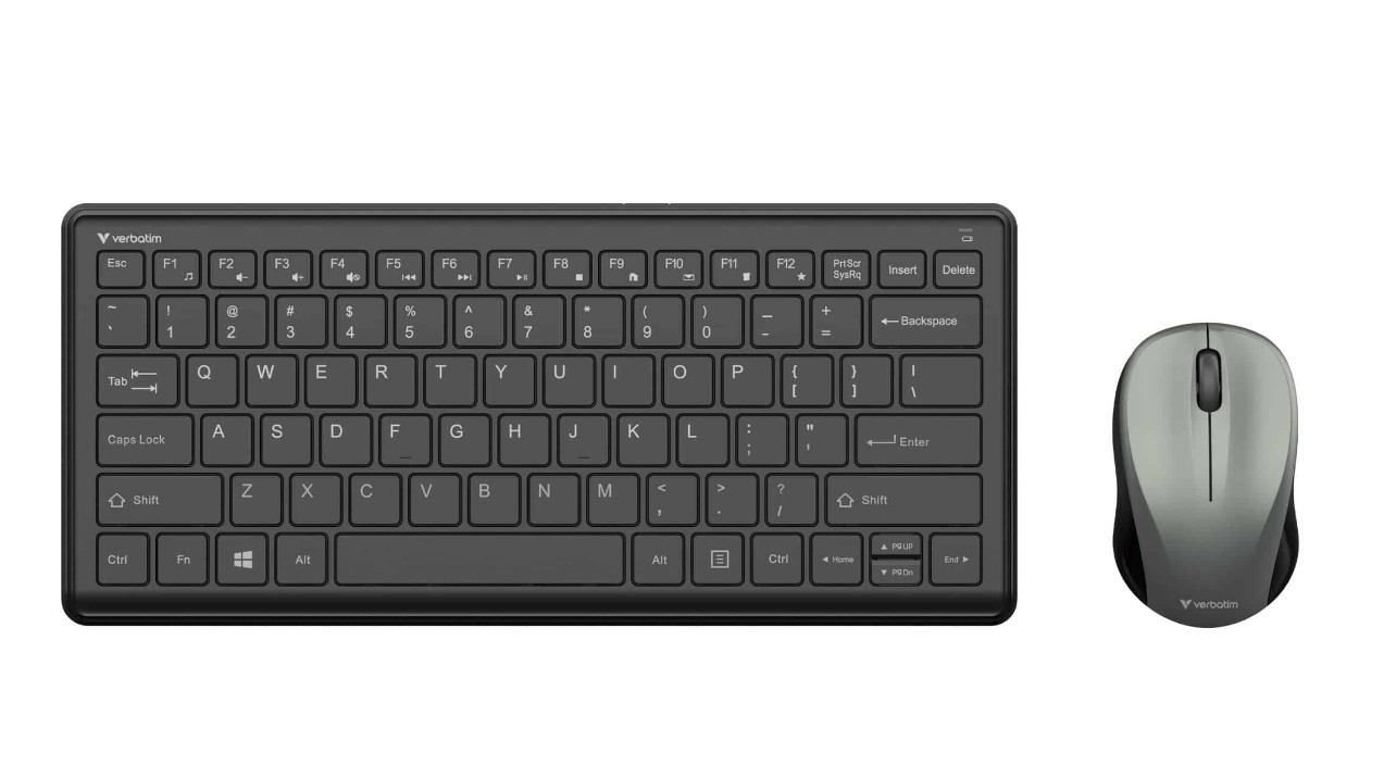 Verbatim Compact Silent Wireless Keyboard and Mouse Combo with 81-Key Keyboard & 1600 DPI Optical Mouse
