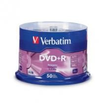 Verbatim DVD+R 4.7GB 16X 50-Pack Spindle - High Performance Optical Media with Advanced AZO Dye