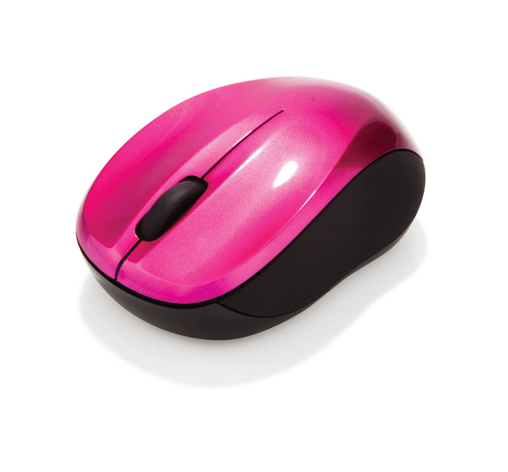 Verbatim GO Nano Hot Pink Wireless Optical Mouse 2.4GHz, Ultra Compact 3-Button, 1600 DPI with Nano USB Receiver