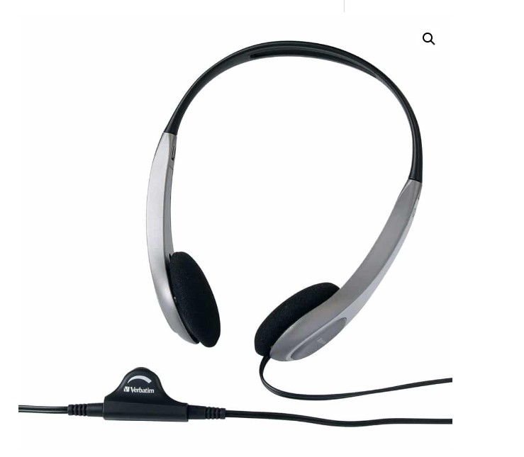 Verbatim Multimedia Headset with Volume Control - Comfortable Stereo Headphones with 3.5mm Jack for PC, Laptop & Desktop