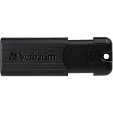 Verbatim Store'n'Go Pinstripe USB 2.0 Drive 16GB, Slim Retractable Design,  (Black)
