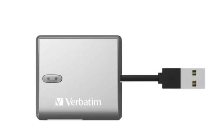 Verbatim USB 2.0 All-in-1 Compact Card Reader | SD, SDHC, SDXC, microSD, CF-I, Memory Stick, xD & MS-Pro/Duo Support