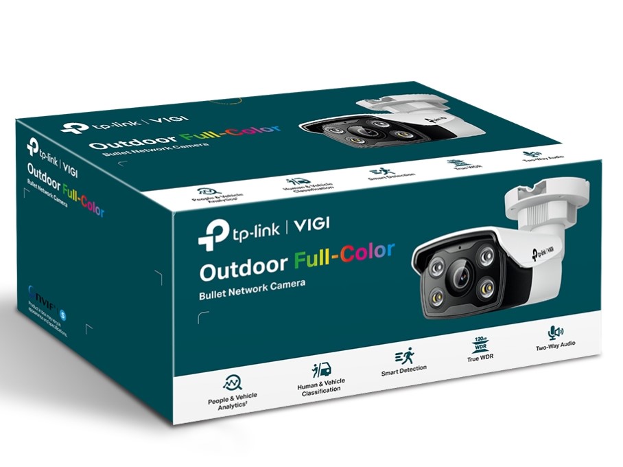 TP-Link VIGI C350 5MP Full-Colour Bullet Network Camera with 2.8mm Lens, Two-Way Audio, Smart Detection & IP67 Weatherproof