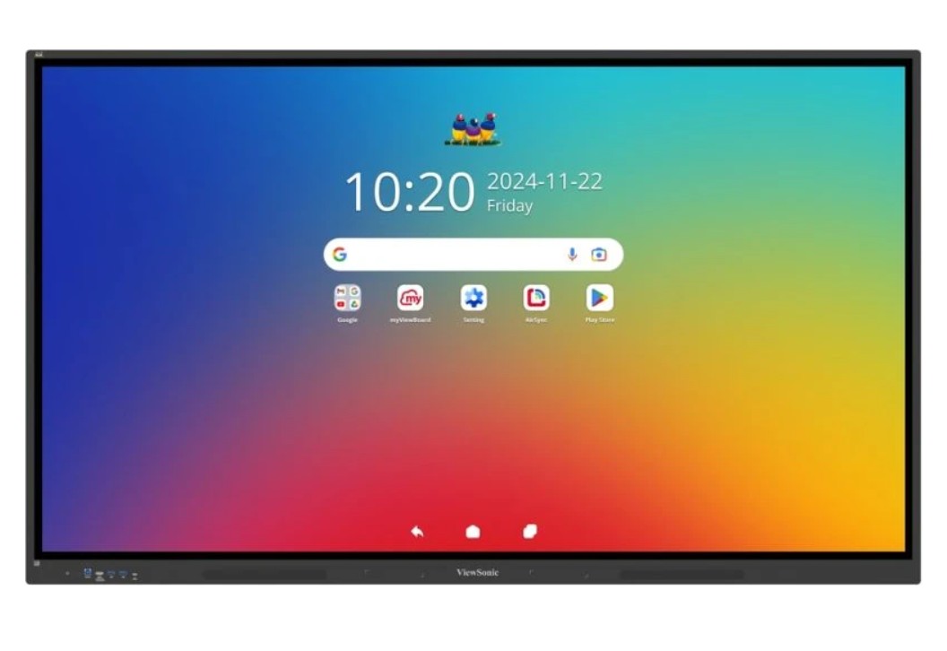 ViewSonic IFP6534 65" 4K UHD Android 14 EDLA-Certified Interactive Display with 40-Point Touch, Dual 65W USB-C, and myViewBoard Software