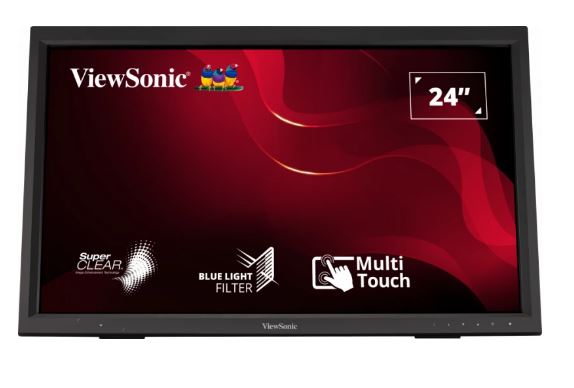 ViewSonic TD2423 24" Full HD 1080p IR 10-Point Touch Monitor with Magnetic Pen Holder, 40° Tilt, 7H Scratch-Resistant, Multi-OS Compatible