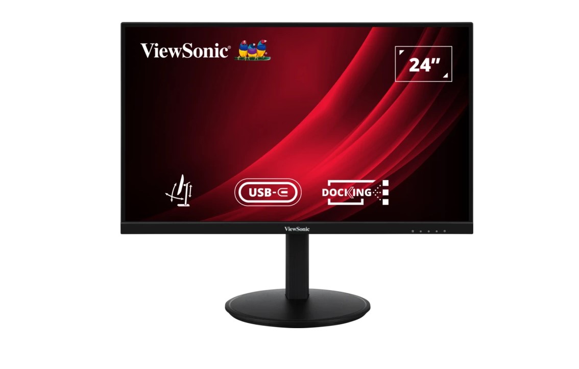 ViewSonic VG2409U-2 24" Full HD IPS Monitor with USB-C 65W Power Delivery, 100Hz Refresh, USB 3.2 Hub, HDMI, DisplayPort, Ergonomic Stand & Ethernet