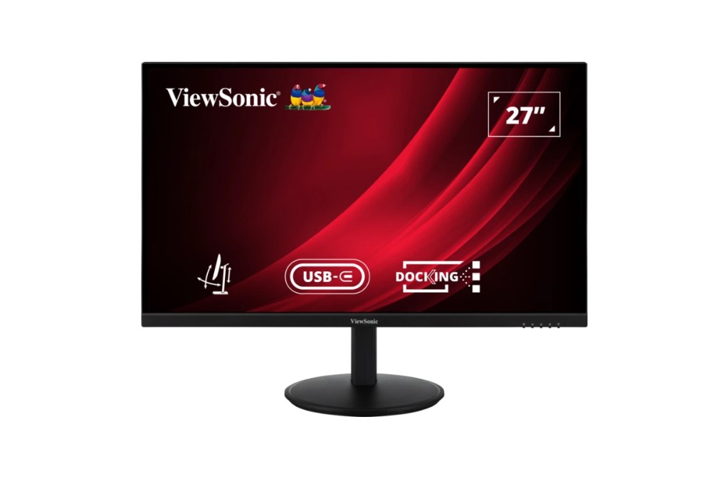 ViewSonic VG2709U-2K 27" QHD SuperClear IPS USB-C Docking Monitor with 100Hz, Daisy Chain, RJ45, 100W Power Delivery, Height Adjustable Stand
