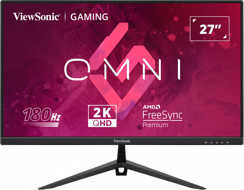 ViewSonic VX2728-2K 27-inch QHD 2560x1440 180Hz IPS Gaming Monitor with 0.5ms Response Time, HDR10, Adaptive Sync, DP & HDMI, VESA Mount