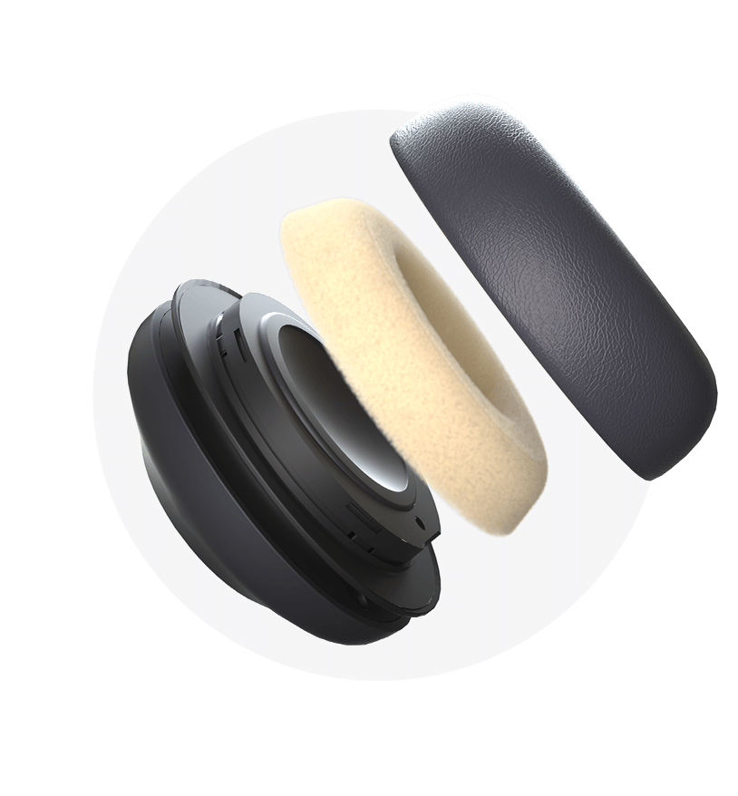 Yealink YHA LEC UH37 Replacement Ear Cushion Pair for UH37 Headset - Comfortable, Noise-Isolating Memory Foam Pads