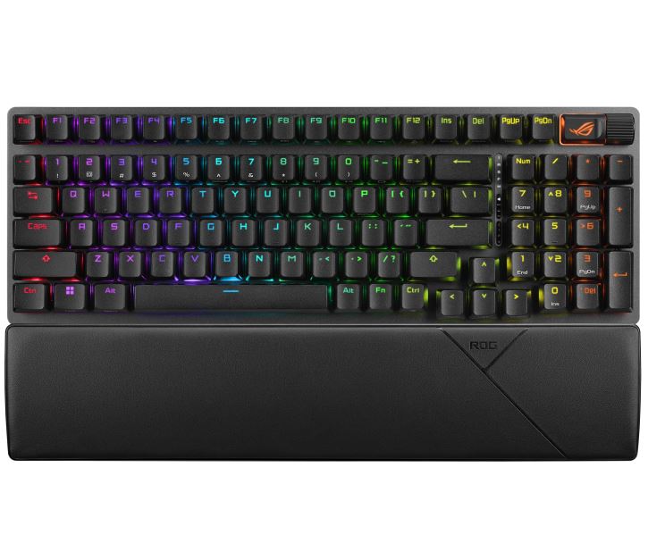 ASUS ROG Strix Scope II 96 Wireless Mechanical Gaming Keyboard with Hot-Swappable NX Snow Switches, Tri-mode Connectivity & Streamer Hotkeys