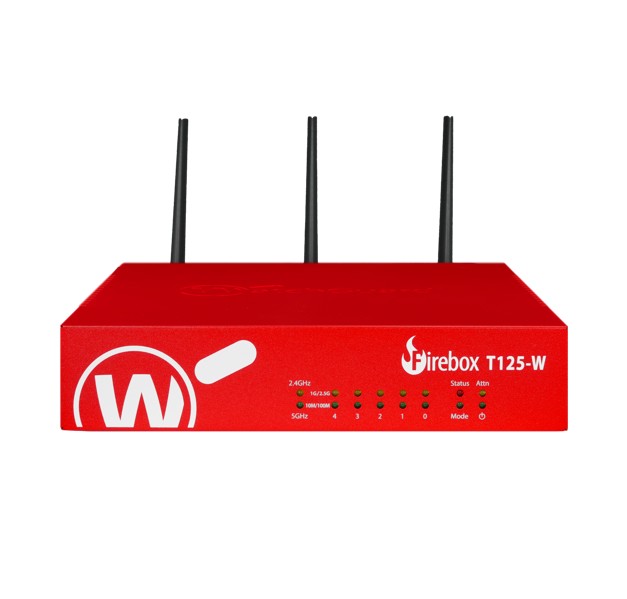 WatchGuard Firebox T125-W Wireless Network Security Appliance with Wi-Fi 7 Support - Tabletop UTM Firewall for Small Businesses
