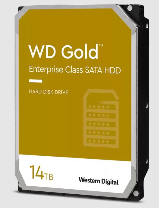 Western Digital Gold 14TB Enterprise SATA 6 Gb/s 3.5-Inch HDD 7200 RPM 512MB Cache with 5-Year Warranty