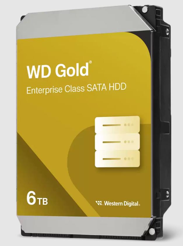 Western Digital Gold 6TB Enterprise SATA 6 Gb/s 7200 RPM 256MB Cache 3.5-Inch HDD with 5-Year Warranty