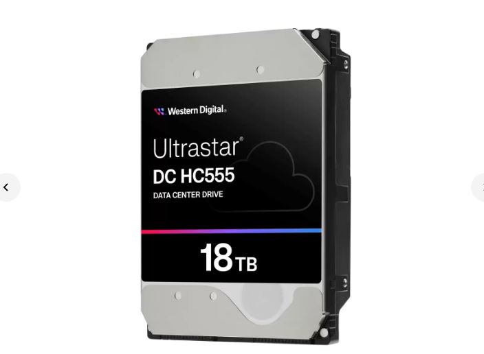 Western Digital Ultrastar 18TB 3.5" SAS HC555 Data Center HDD - 512MB Cache, 269MB/s Transfer Rate, EAMR Technology