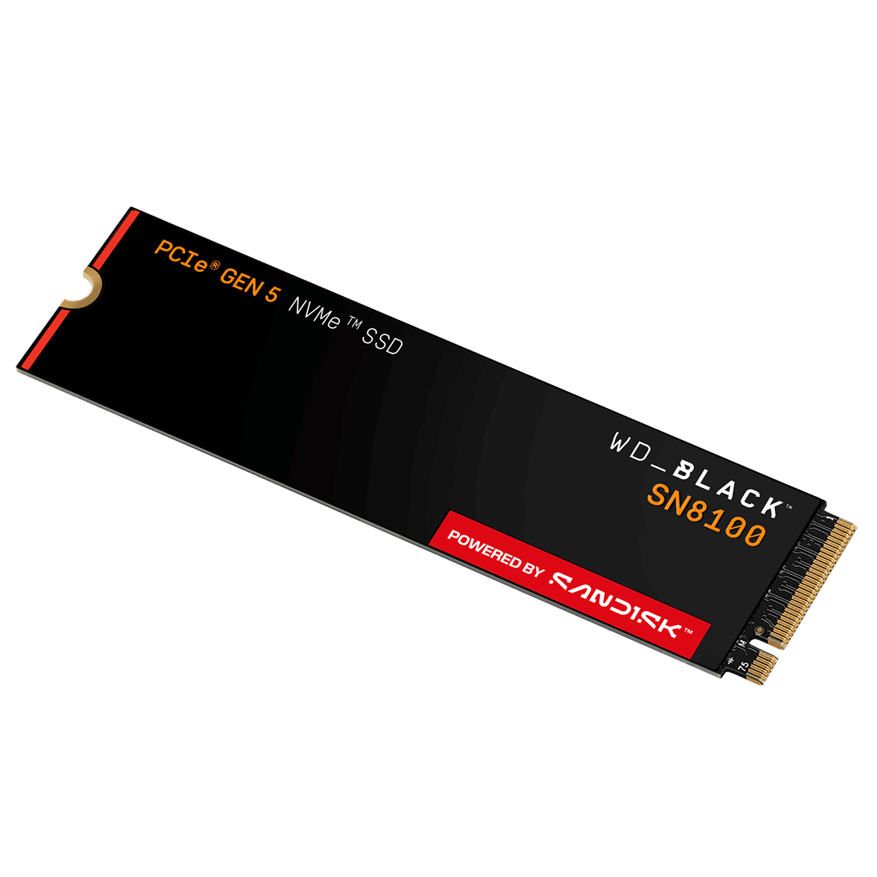 Western Digital WD_BLACK SN8100 2TB PCIe Gen5 x4 NVMe M.2 2280 SSD - Ultra-Fast 14900MB/s Read, 14000MB/s Write, Without Heatsink