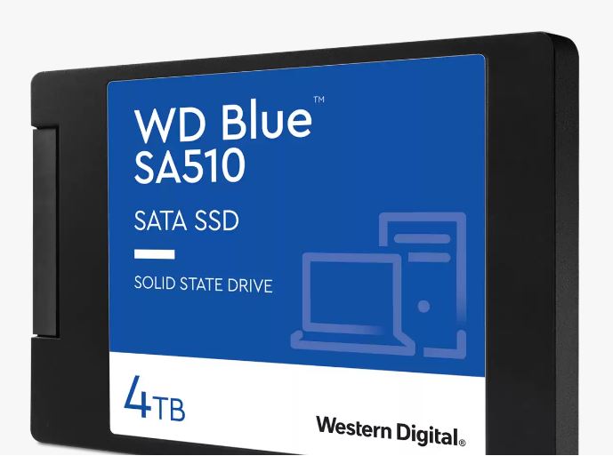 Western Digital WD Blue 4TB 2.5" SATA III SSD 560MB/s Read 530MB/s Write 95K IOPS 600TBW Endurance 3D NAND 7mm - 5 Year Warranty