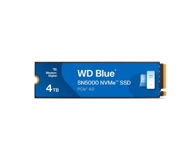 Western Digital WD Blue SN5000 4TB NVMe PCIe Gen4 x4 M.2 2280 SSD - 5500MB/s Read, 5000MB/s Write, 5-Year Warranty