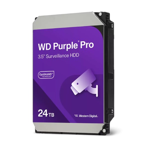 Western Digital WD Purple Pro 24TB 3.5" SATA III Surveillance HDD - 512MB Cache, 7200 RPM, 5-Year Warranty