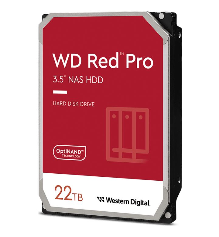 Western Digital WD Red Pro 22TB NAS HDD 3.5-inch SATA III 7200RPM 512MB Cache CMR for 24-Bay NAS Systems with NASware 3.0 - 5 Year Warranty