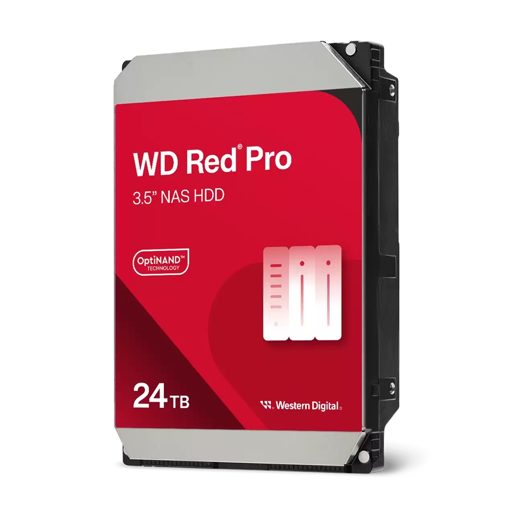 Western Digital WD Red Pro 24TB 3.5" SATA HDD 7200RPM, 512MB Cache, RAID-Optimized NAS Hard Drive