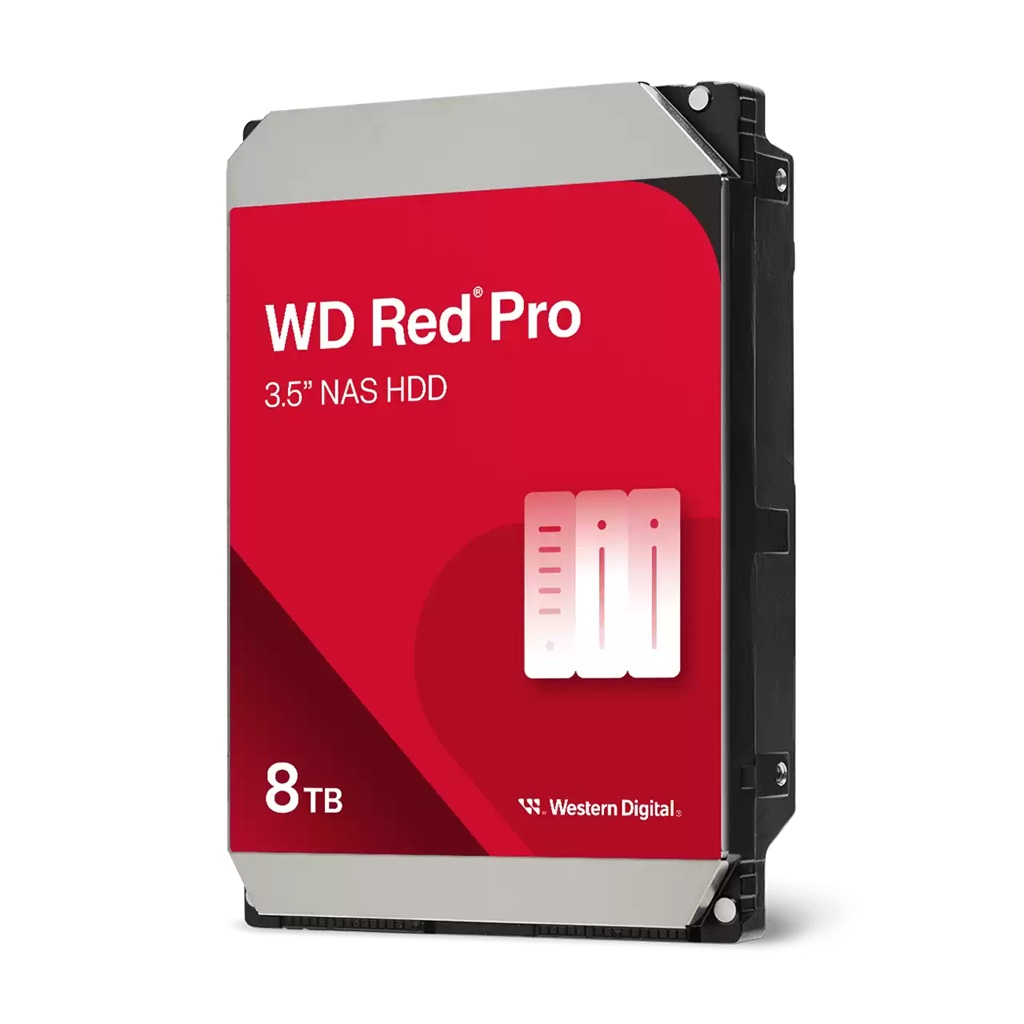 Western Digital WD Red Pro 8TB 3.5" NAS HDD SATA3 7200RPM 256MB Cache RAID-Optimized Hard Drive with 5-Year Warranty