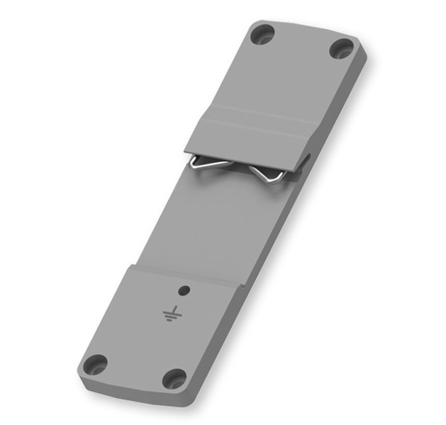 Teltonika TSW1 Rear Panel with DIN Rail Holder for TSW100 & TSW101 Switches - Aluminum Alloy & Stainless Steel, 35mm DIN Rail Mount