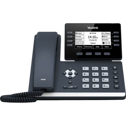 Yealink SIP-T53W 12-Line IP HD Phone with 3.7" Adjustable LCD, Bluetooth 4.2, Dual-Band WiFi, USB 2.0, Dual Gigabit Ports, PoE and Expansion Support