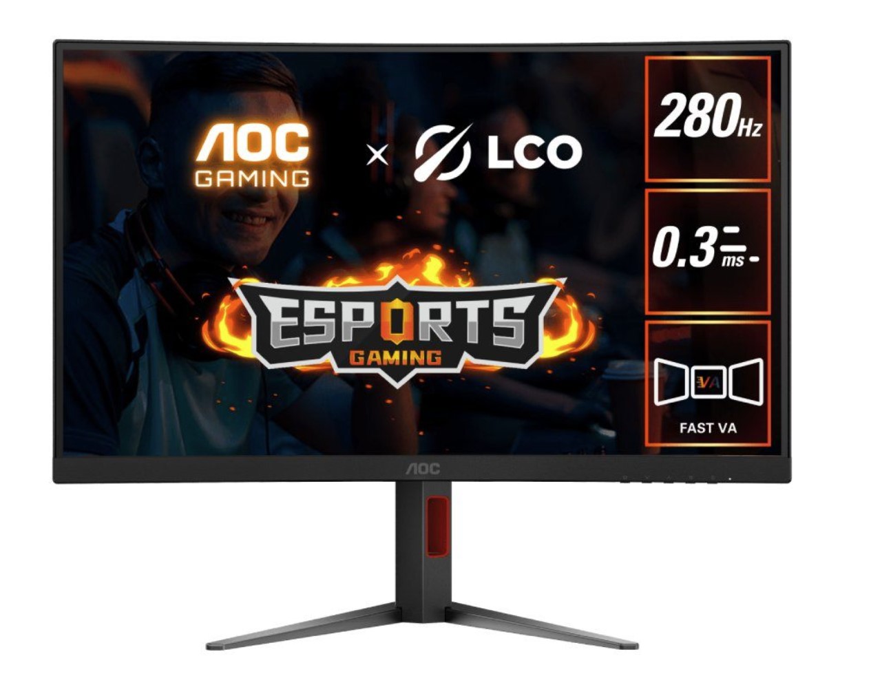 AOC C27G4Z 27" Curved 280Hz FHD Gaming Monitor with 0.3ms, Adaptive Sync & HDR10