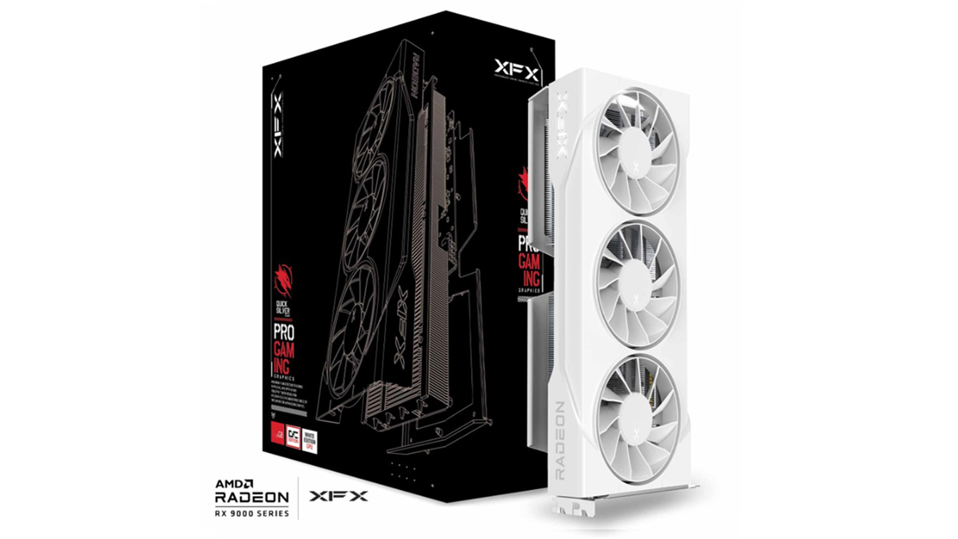 XFX Swift AMD Radeon RX 9060 XT OC White Triple Fan Gaming Edition 16GB GDDR6 PCIe 5.0 Graphics Card with HDMI 2.1 & Dual DisplayPort 2.1