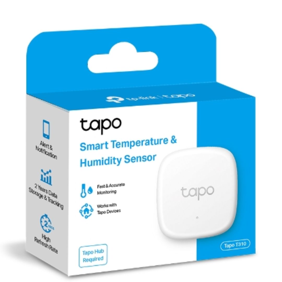 TP-Link Tapo T310 Smart Temperature & Humidity Monitor with High-Accuracy Swiss Sensor, App Alerts, Free Cloud Storage & Automation Support