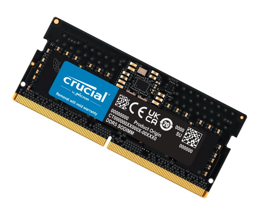 Crucial 8GB DDR5-4800 SODIMM Laptop Memory Module CL40 1.1V | CT8G48C40S5 Notebook RAM Upgrade
