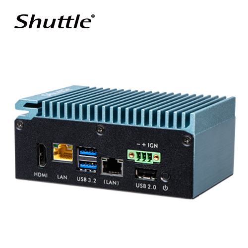 Shuttle SPCEL03 Industrial Edge Computer with Intel Atom x6413E, Fanless Rugged Design, DDR4-3200MHz up to 32GB, Dual 2.5GbE LAN, HDMI 2.0b 4K, RS232/422/485, Digital I/O