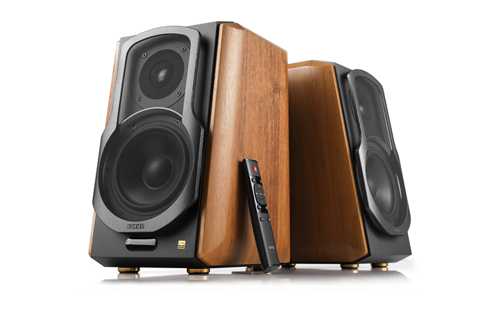 Edifier S1000MKII 120W Hi-Res Active Bluetooth 2.0 Bookshelf Studio Speakers Brown Wood Finish