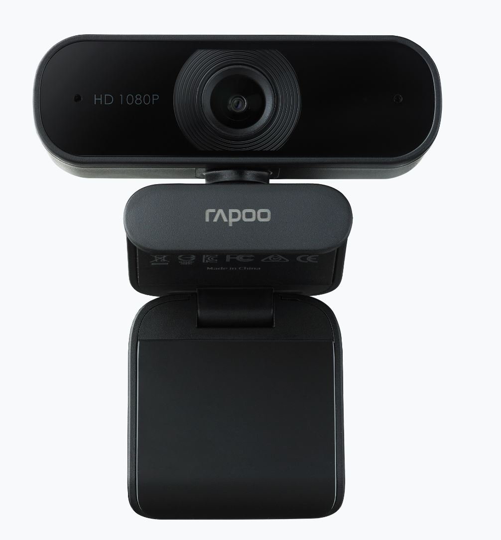 Rapoo C260 FHD 1080P Webcam with 95° Wide Angle, Autofocus, Noise Cancelling Microphone, USB 2.0 - Ideal for Zoom, Teams, Skype