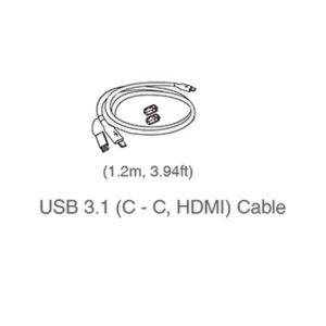 Yealink 1.2m USB-C Content Sharing Cable with HDMI Adapter for MTouch-E2 & MTouch-Plus - Plug & Play Wired Presentation Accessory