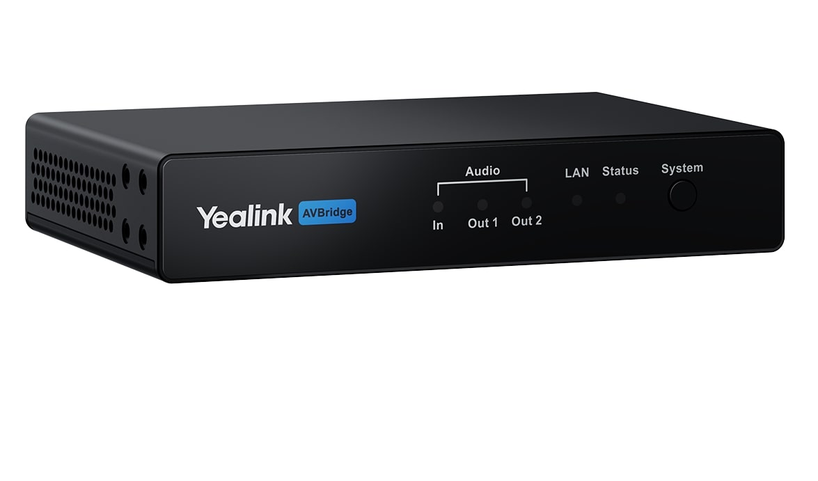 Yealink AV Bridge CM50/CM20 Ready Compact Pro Audio Extension with 4x4 Dante Channels and Built-in Essential Tuning