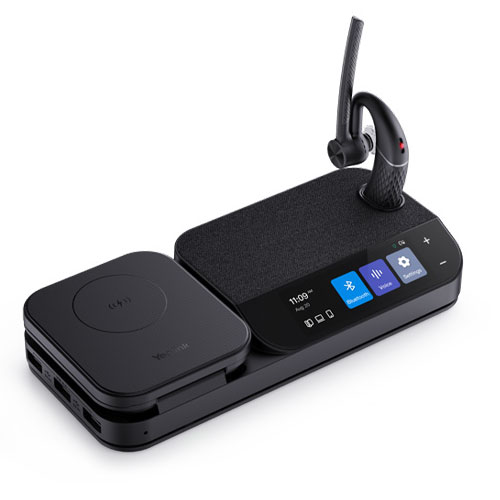 Yealink BH71 Workstation Bluetooth Wireless Mono Headset with 4-Mic Noise Cancellation, 10H Talk Time, Mobile/PC/Deskphone Integration