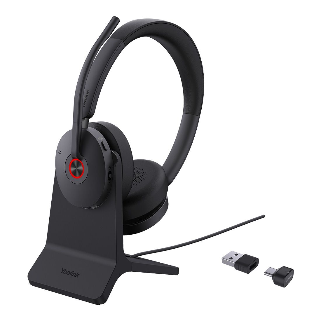Yealink BH74 Bluetooth Wireless Headset with Active Noise Cancellation, Teams Certified, 32H Talk Time, USB-C/A Dongle, and Charging Stand