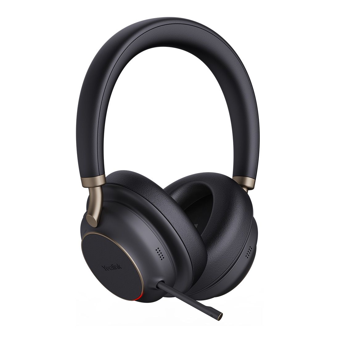 Yealink BH76 Plus UC Black Bluetooth Wireless Stereo Headset with Charging Stand, 5 Mic Beamforming Noise Cancellation, Up to 35h Talk Time, USB-C/A Dongle