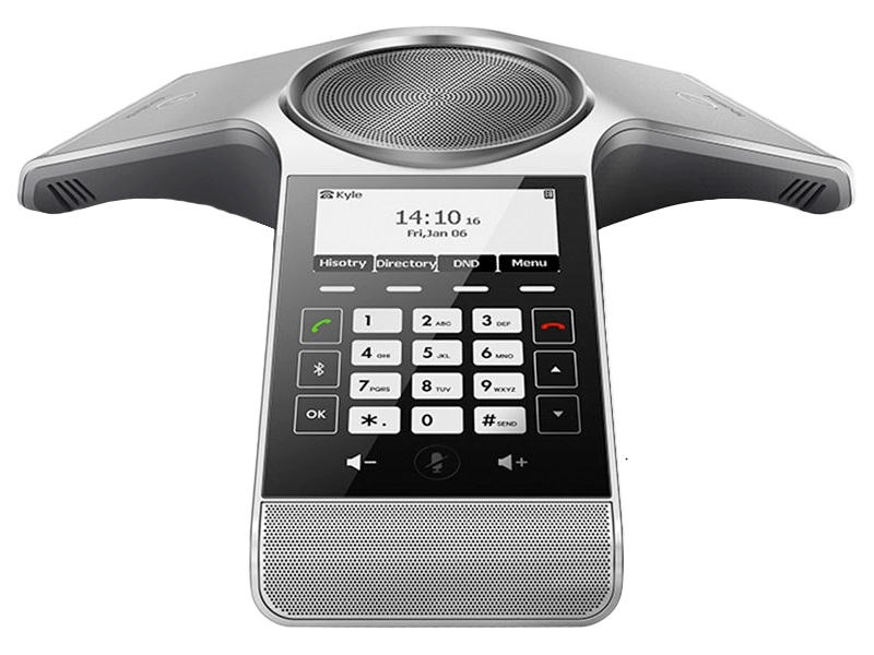 Yealink CP930W Wireless DECT Conference Phone for Huddle Rooms - Noise Proof Technology, 360° Voice Pickup, Hybrid UC Meeting, Touch Keyboard, 24h Talk Time