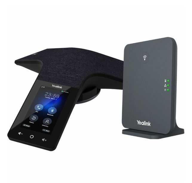 Yealink CP935W-Base Wireless DECT Conference Phone with 6-Microphone Array, 360° Voice Pickup, Bluetooth, Wi-Fi & USB Type-C, Rechargeable Battery for Small-to-Medium Meeting Rooms