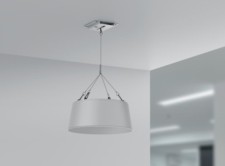 Yealink CS-PendantMount - Pendant Mount Enclosure for CS10 Ceiling Speaker, White, Secure Installation