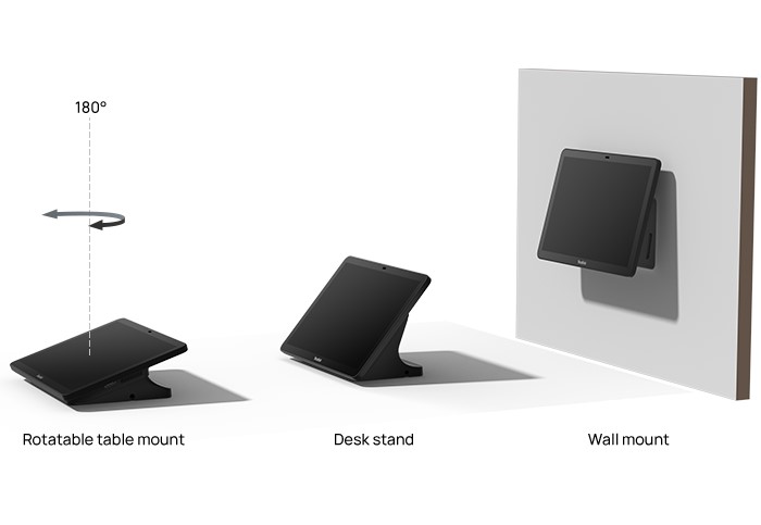 Yealink CTP25 Mount Kits - Desk Stand, Wall Mount & Rotatable Table Lock Kit for Secure Installation
