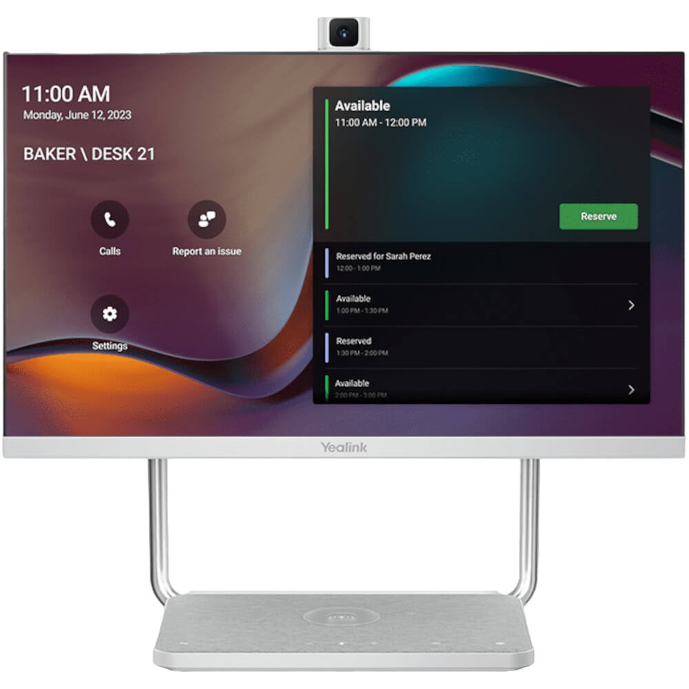 Yealink DeskVision A24 24-Inch Microsoft Teams Touchscreen Display with 4K Camera, Built-in Audio, and Wireless Charging