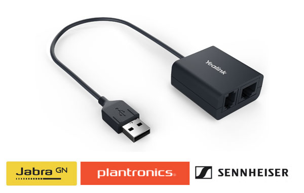 Yealink EHS40 Wireless Headset Adapter for Plantronics, Jabra, Sennheiser Compatible with Yealink T4 & T5 Series IP Phones