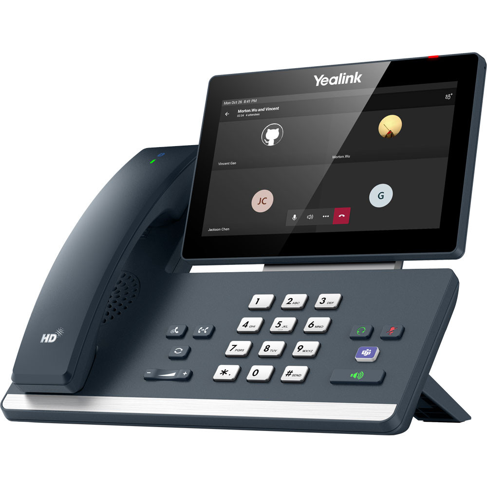Yealink MP58 WH E2 Teams Android 13 Phone with 7" Touch Screen, HD Audio, Bluetooth 5.2, Dual-Band WiFi & Gigabit Ethernet - Teams & Skype Compatible