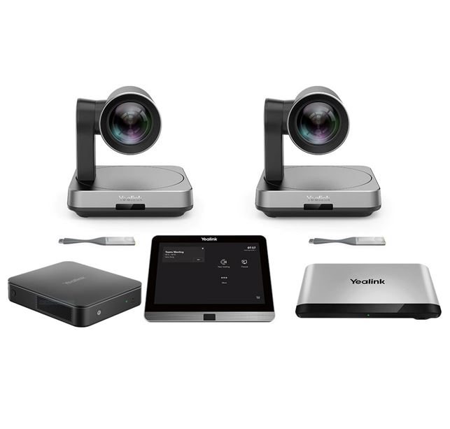 Yealink MVC940 Microsoft Teams Rooms System with Dual UVC84 12x Zoom Cameras, MCore Pro, AVHub & 8' Touch Screen for Extra-Large Rooms