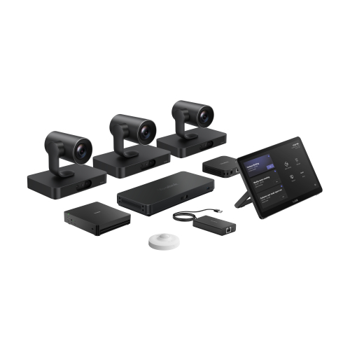 Yealink MVCS98-C5U Teams Room Kit with MCore 4 Intel Ultra 5, 3x SmartVision 80 Cameras 20x Zoom, MTouch Plus 11.6" Touch Panel & AVHub for Extra-Large Meeting Rooms