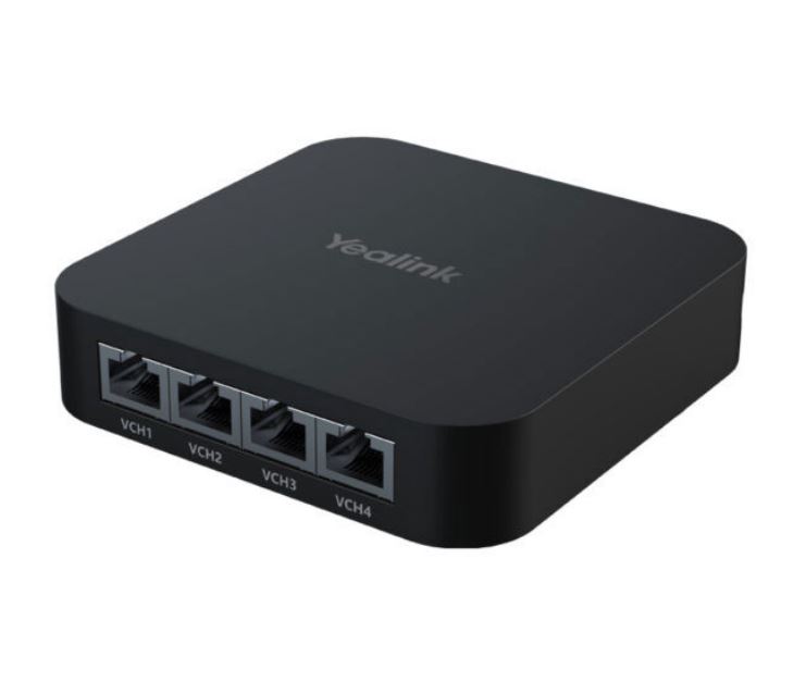 Yealink RCH40 E2 4-Port Gigabit PoE Switch with 90W Total Power Budget for Meeting Room AV Devices